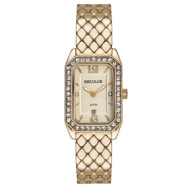 Imagem de Relógio Seculus Feminino Ref: 23711Lpsvdb1 Retangular