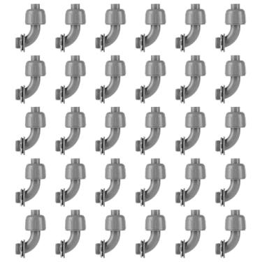 Imagem de Conector líquido apertado de 1/2 polegada, pacote com 30, conector de conduíte flexível de PVC, acessórios de conduíte elétrico de 90 graus para cozinha doméstica e conector de conduíte de banheiro