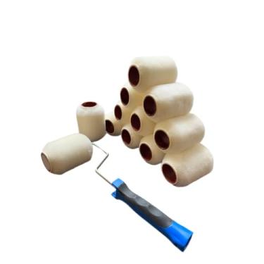 Imagem de Tru-Lamb - Capas de rolo de pintura 100% natural de pele de cordeiro de grau profissional 4 x 1/5.1 cm - conjunto de 13 peças. Inclui capas de rolo de 30,5-10 cm e uma moldura de rolo.