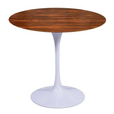 Imagem de Mesa Saarinen Redonda Pau Ferro 137cm - Base Branca