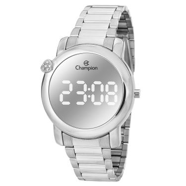 Imagem de Relógio Champion Feminino Digital Coração Prata Ch48064q