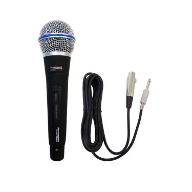 Imagem de Microfone Dinamico com Fio Cabo 4 Mts Ht58A Csr - Preto