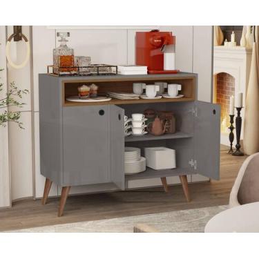 Imagem de Aparador Buffet Sala Peris 3 Portas Pés Palito - Várias Cores - MJM Ca