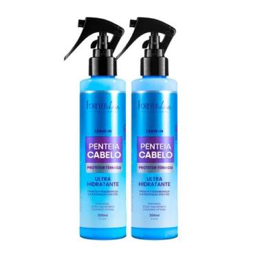 Imagem de Kit 2 Penteia Cabelo Spray Ultra Hidratante 200ml Forever Liss - Forev