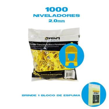 Imagem de 1000 Peças Espaçador Nivelador de Pisos e Porcelanato - Stein, 2,0 mm