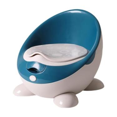 Imagem de Almencla Cadeira de penico infantil, vaso sanitário infantil, fundo antiderrapante, portátil, fácil de esvaziar e limpar, mictório, assento de transição para, Azul