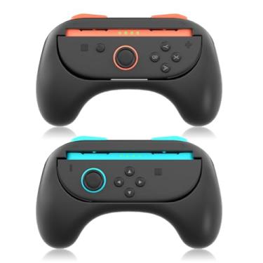 Imagem de Controle Grips para Nintendo Switch 2 JoyCon (2025), Kit de Alça Resistente Ao Desgaste para Controle JoyCon Switch 2, pacote com 2