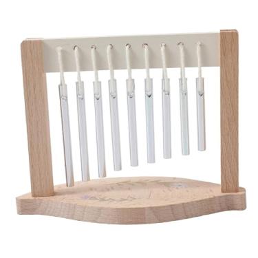 Imagem de Dynwave Sino de vento, brinquedo musical infantil, portátil, educacional, habilidades motoras, sino de mão, instrumento de percussão para prática de meninos e