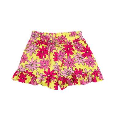 Imagem de Shorts Bermuda Infantil Menina Saída Praia Malha Proteção Uv - Fofotin