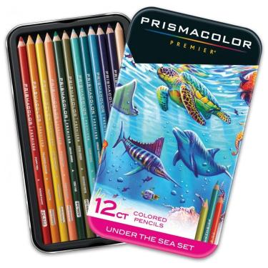 Imagem de Conjunto de lápis de cor Prismacolor Premier Soft Core Under The Sea para Colorir Adulto - Conjunto com 12 unidades