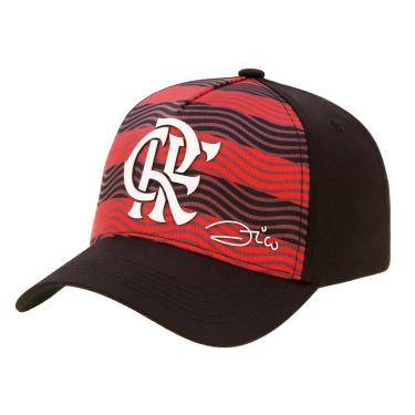 Imagem de Boné Flamengo SuperCap Zico Aba Curva Listrado Oficial-Masculino