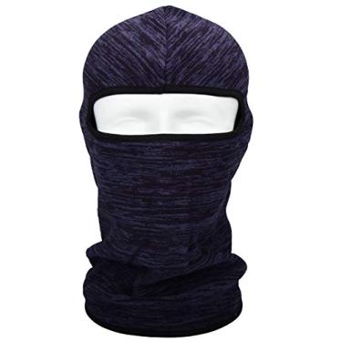 Imagem de HOPESHINE Balaclava à prova de vento Gorro de máscara térmica para o rosto inteiro capacete de motocicleta para o inverno frio para homens mulheres (azul marinho, 1 pacote)