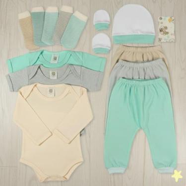Imagem de Kit 15 Pçs Roupa Bebê Roupinhas Sortidas Body Enxoval Menino Menina - 