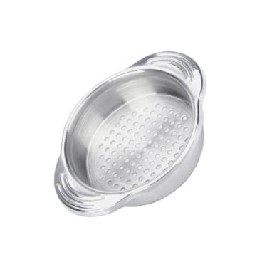 Imagem de Peneira de aço inoxidável prata para latas de alimentos, filtro de prensa de atum, tampa, escorredor de óleo, ferramentas de cozinha para feijão, legumes, coadores de alimentos