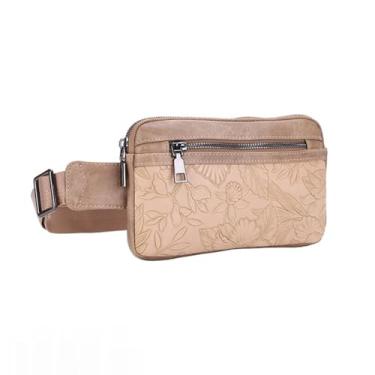 Imagem de Liz Soto Mia Pochete feminina – Bolsa transversal de couro vegano, bolsa de cintura conversível para viagens, Arena