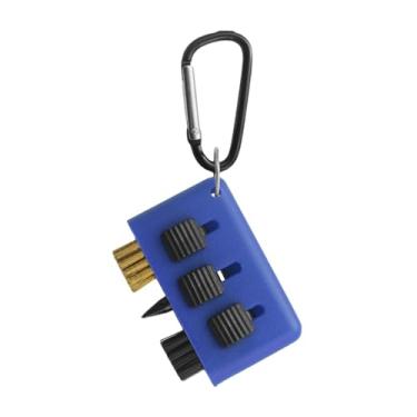 Imagem de oshhni Escova de limpeza de tacos de golfe, 3 em 1, fácil de usar, multiuso, retrátil, limpador de ranhuras de tacos de golfe para garagem, Azul