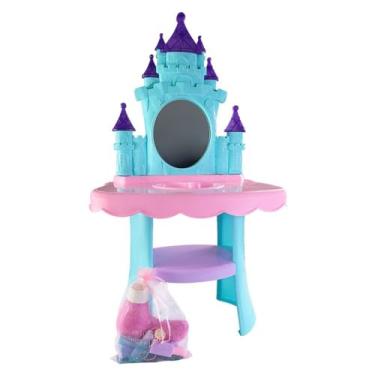Imagem de Penteadeira Infantil Castelo Encantado, Azul e Rosa, com Espelho
