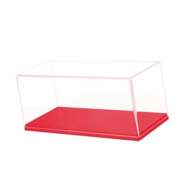 Imagem de Luwecf Vitrine de Acrílico para Miniaturas de Carros, Escala 1:43, Suporte Decorativo, Caixa de Armazenamento para Carros E Figuras em Miniatura, Vermelho, Tamanho real