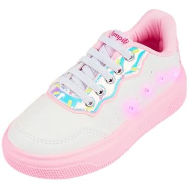 Imagem de Tenis Infantil Menina Leve Fácil Calce LED Divertido Pampili