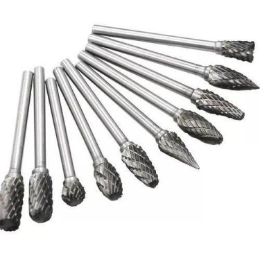 Imagem de 10 Lima Rotativa Haste 3mm Fresa Tungstênio Micro Retifica - RMP 