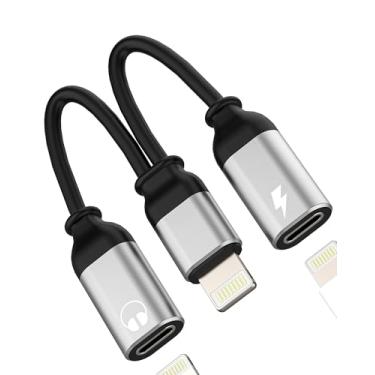 Imagem de Adaptador Lightning 2 em 1 para iPhone 14 13 12 para iPad cabo de áudio auxiliar carregador conector MFI certificado para acessórios de carro Apple iluminação fones de ouvido adaptador de microfone
