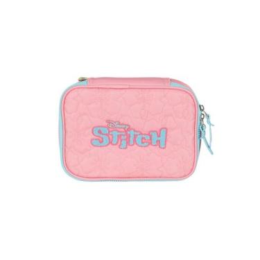 Imagem de Estojo Escolar Box Stitch Disney Luxcel Roxo Rosa 50074, Rosa