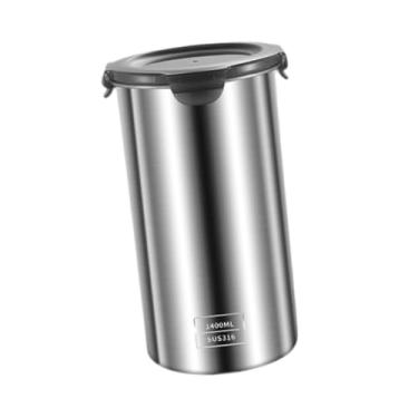Imagem de Baoblaze Pote de armazenamento hermético para café, com tampa à prova de vazamentos, em aço inoxidável, para guardar alimentos na cozinha, 1400ml