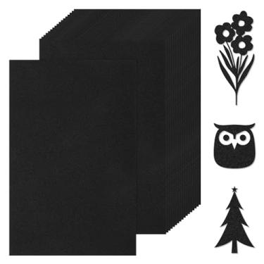 Imagem de 18 folhas de espuma, papel de espuma Eva preto 14 x 21 cm, 2 mm de espessura para artes e artesanato, projetos escolares, scrapbooking, faça você mesmo, cosplay