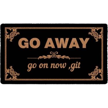 Imagem de AIKONGNICE Welcome Door Hanger Go Away Go On Now Git Door Decoration Door Wreath Front Door Wreath Decor for Home Decor and Entertaining Holiday Christmas 76.2 cm (L) X 43.2 cm (C)
