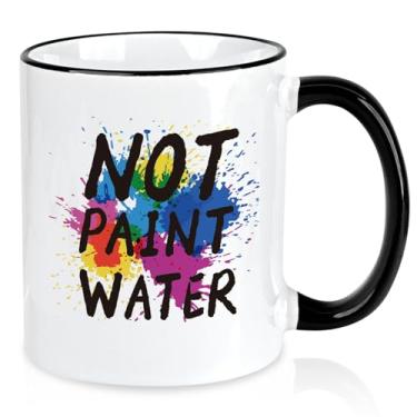 Imagem de Slugeren Presentes para professores de arte, sem pintura, caneca de café 325 ml, presentes de agradecimento para professores de arte, artistas, pintores, colegas de trabalho para o dia do professor