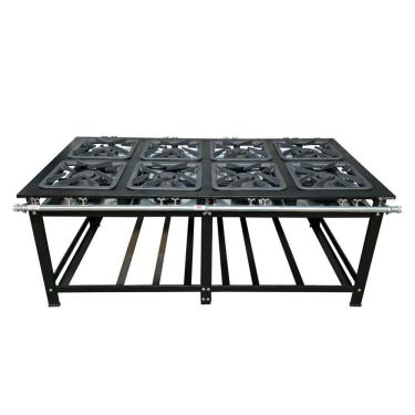 Imagem de Fogão Industrial De Centro 8 Bocas Duplas Cefaz Linha Gold Baixa Pressão Aço Carbono C-cfzg-159