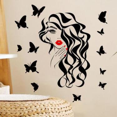 Imagem de Adesivo de parede Beauty Butterfly autoadesivo PVC 29,5 x 29,5 cm - yi