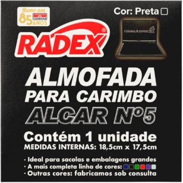Imagem de Almofada Carimbo, Radex, Nº 5, Preta