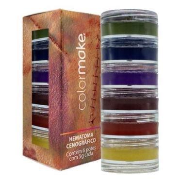 Imagem de Kit Hematoma Colormake Cenográfico Efeitos Especiais 6 Cores Halloween