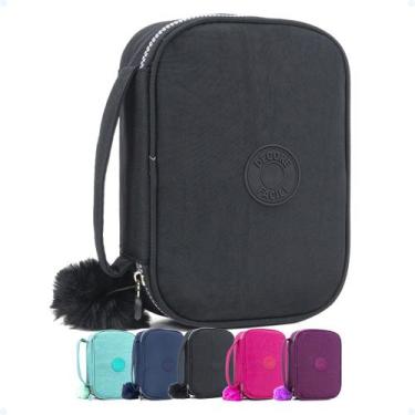 Imagem de Estojo Box Organizador Escola Feminino Bolsinha Lápis Pompom - Hxt, Pr