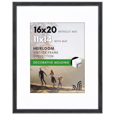 Imagem de Americanflat Molduras vintage – Porta-retrato 40,6 x 50,8 cm com detalhes em contas e acrílico polido – Use como moldura de 28 x 35 cm ou exibição de fotos 40,6 x 50,8 cm sem tapete – Coleção Heirloom