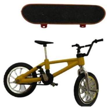 Imagem de Kit Brinquedo Mini Skate Board + Bicicleta Dedo Fingerboard - Toyking