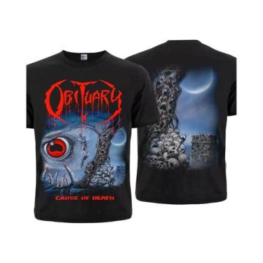 Imagem de Camiseta Com Estampa Black Death Metal, Manga Curta, Masculina, Femini