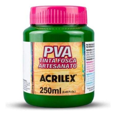 Imagem de Tinta Fosca Pva Artesanato Acrilex Verde Musgo 250ml Mm Verde-musgo