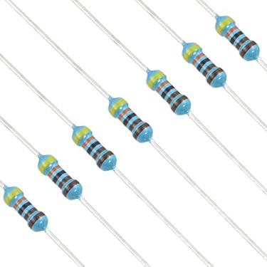 Imagem de YOKIVE 100 peças de resistores de 4,3 K Ohm, resistor fixo de filme de metal de 1/4 W (0,25 W), resistores de tolerância +/-1%, certificado ROHS