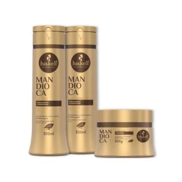 Imagem de Kit Haskell Mandioca  Shampoo 300ml + Condicionador 300ml + Máscara 30