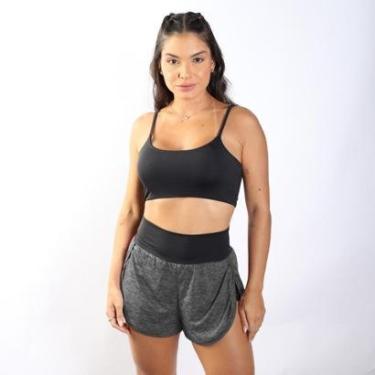 Imagem de Conjunto Feminino Treino Top e Short Duplo Dry Rajado-Feminino
