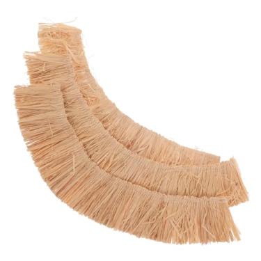 Imagem de SEWACC 3 rolos de telhado de palha em miniatura, telhado de palha Palapa de 30 x 6 cm para casas modelo, dioramas, artesanato de arquitetura, decoração de casa de boneca