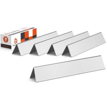 Imagem de QuliMetal Conjunto de barras aromatizantes de aço inoxidável não magnético, calibre 16, peças de substituição para churrasqueiras a gás Weber 7620 Weber série 300 Genesis E330 (17,5 x 2,25 x 2,375)