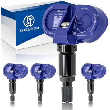 Imagem de SORGHUM Sistema De Monitoramento Pressão Pneus - Conjunto 4 Sensores Ble Tpms Compatíveis Com Tesla 3 Ysx 2021 2022 2023 2024 2025 Substituir Nº 1490701-00-B 1490701-01-B