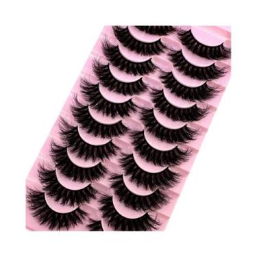 Imagem de Cílios Postiços Dramáticos Naturais 5D De Longa Duração 10 Pares Exten