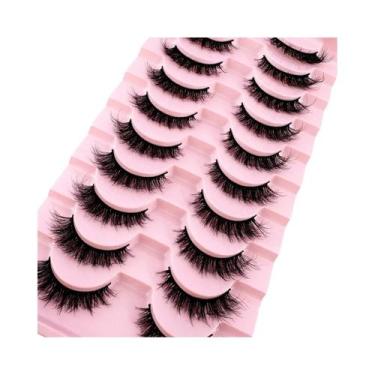Imagem de Cílios Postiços Dramáticos Naturais 5D De Longa Duração 10 Pares Exten