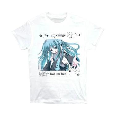 Imagem de Camiseta Y2K Com Estampa De Anime Japonês, Estilo Hip-hop Harajuku, To