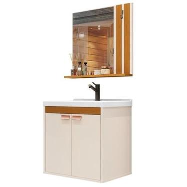 Imagem de Kit Banheiro Completo Palmas Gabinete Cuba e Espelho - Várias Cores - 