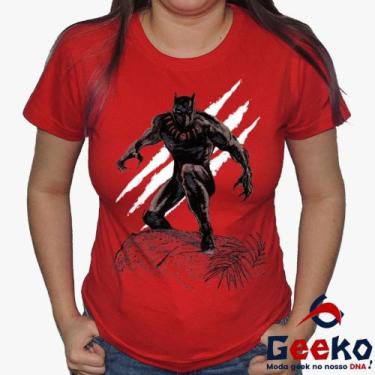 Imagem de Baby Look Pantera Negra 100% Algodão - Wakanda Forever - Black Panther